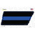 Thin Blue Line Novelty Tennessee Shape Sticker Decal