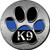 Paw Thin Blue Line K-9 Novelty Circle Sticker Decal