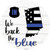 Indiana Back The Blue Novelty Circle Sticker Decal