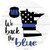 Minnesota Back The Blue Novelty Circle Sticker Decal