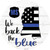 Mississippi Back The Blue Novelty Circle Sticker Decal