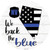 Nevada Back The Blue Novelty Circle Sticker Decal