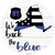 New York Back The Blue Novelty Circle Sticker Decal