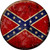 Confederate Flag Novelty Metal Circular Sign C-500