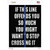 Stop Crossing Blue Line Novelty Rectangle Sticker Decal