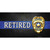 Retired Police Thin Blue Line Novelty Sticker Decal