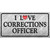 I Love Corrections Officer Novelty Sticker Decal