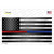 American Flag Police / Fire Novelty Sticker Decal