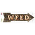 Weed Bulb Letters Novelty Arrow Sticker Decal