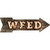Weed Bulb Letters Novelty Arrow Sticker Decal