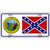 Confederate Flag North Carolina Seal Novelty Metal License Plate