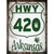 HWY 420 Arkansas Novelty Rectangle Sticker Decal