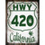 HWY 420 California Novelty Rectangle Sticker Decal