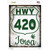 HWY 420 Iowa Novelty Rectangle Sticker Decal