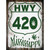 HWY 420 Mississippi Novelty Rectangle Sticker Decal