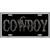 Cowboy Metal Novelty License Plate