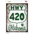 HWY 420 Oklahoma Novelty Rectangle Sticker Decal