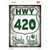 HWY 420 Rhode Island Novelty Rectangle Sticker Decal