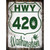 HWY 420 Washington Novelty Rectangle Sticker Decal