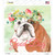 English Bulldog Good Dog Novelty Square Sticker Decal