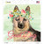 German Shepherd Good Dog Novelty Square Sticker Decal