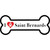 I Love Saint Bernards Novelty Bone Sticker Decal