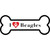 I Love Beagles Novelty Bone Sticker Decal