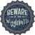 Beware of the Wigglebutts Novelty Bottle Cap Sticker Decal