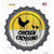 Chicken Crossing Novelty Bottle Cap Sticker Decal