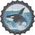 Whale Out of Water Novelty Bottle Cap Sticker Decal