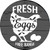 Fresh Eggs Free Range Novelty Circle Sticker Decal