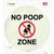 No Poop Zone Novelty Circle Sticker Decal