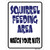 Squirrel Feeding Area Novelty Rectangle Sticker Decal