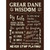 Great Dane Wisdom Novelty Rectangle Sticker Decal