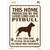 Protected By A Pitbull Novelty Rectangle Sticker Decal