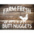 Farm Fresh Butt Nuggets Novelty Rectangle Sticker Decal