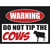 Do Not Tip The Cows Novelty Rectangle Sticker Decal