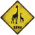 Giraffe Xing Novelty Diamond Sticker Decal