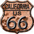 California Route 66 Rusty Metal Novelty Highway Shield Sign