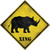 Rhino Xing Novelty Diamond Sticker Decal