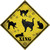 Cats Xing Novelty Diamond Sticker Decal