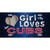 This Girl Loves Her Cubs Novelty Metal License Plate