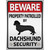 Dachshund Security Novelty Rectangle Sticker Decal
