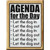 Daily Agenda Let Dog Out Novelty Rectangle Sticker Decal
