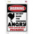 Warning Dont Make Chickens Angry Novelty Rectangle Sticker Decal