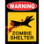 Zombie Shelter Novelty Rectangle Sticker Decal