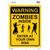 Zombies Inside Yellow Novelty Rectangle Sticker Decal