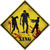 Zombies Xing Novelty Diamond Sticker Decal