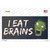 I Eat Brains Novelty Sticker Decal