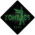 Zombie Crossing Novelty Diamond Sticker Decal